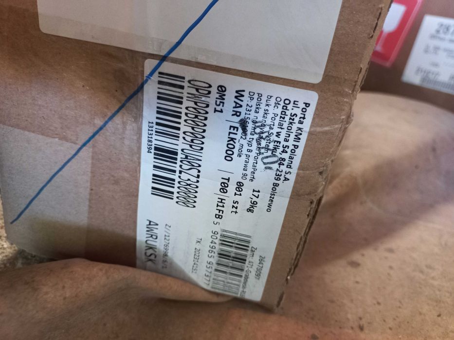 5szt. Drzwi Porta Verte Buk Skandynawski 90, 80 + 2 ościeżnice Nowe