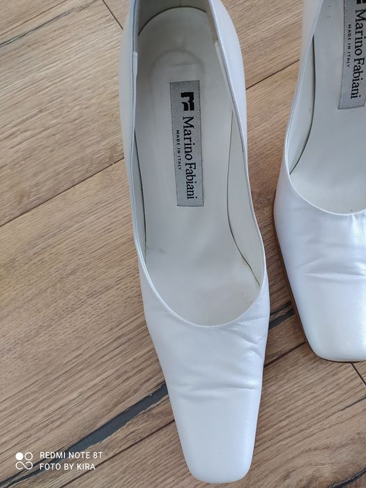 Buty ślubne białe szpilki 39 na obcasie