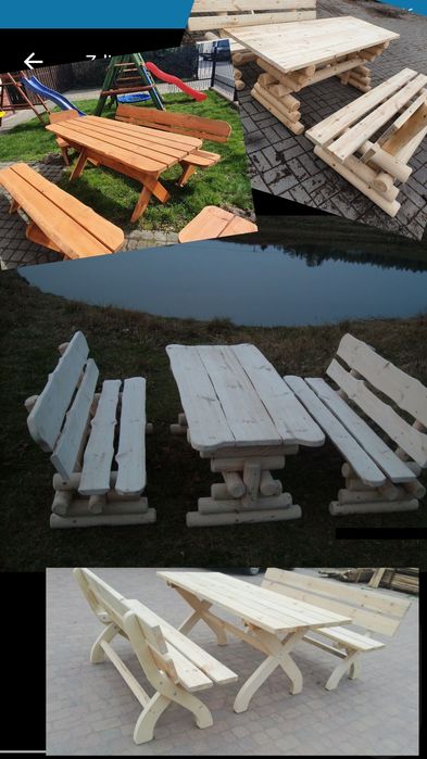 Meble ogrodowe stół ławki