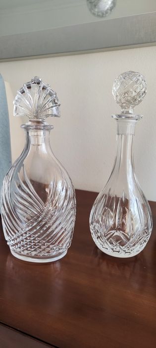 Garrafas de vidro cristal
