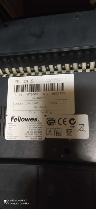 Шредер Fellowes PS-60