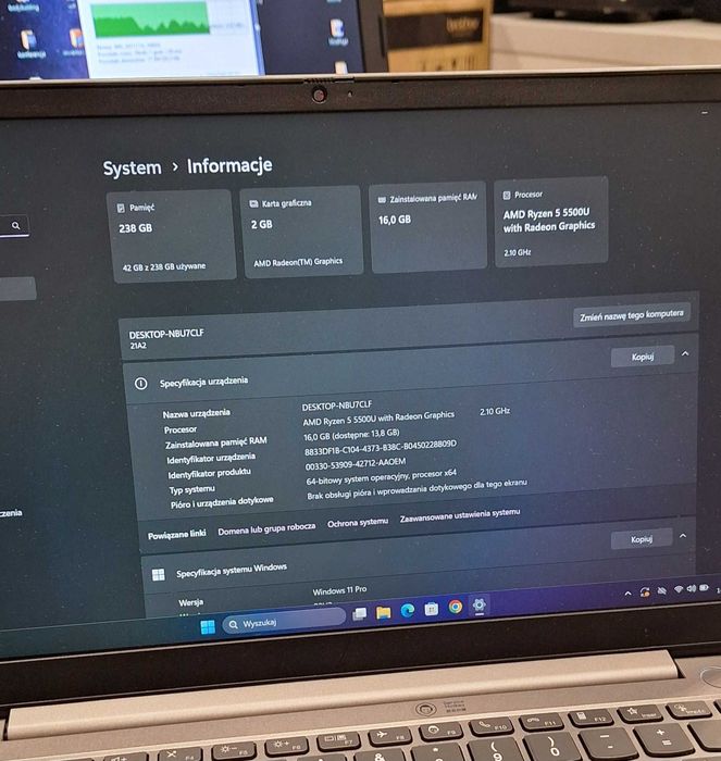 Lenovo ThinkBook 14 G3 Ryzen 5 5500U | 16GB RAM | Radeon 2GB |256GB SSD| KL A