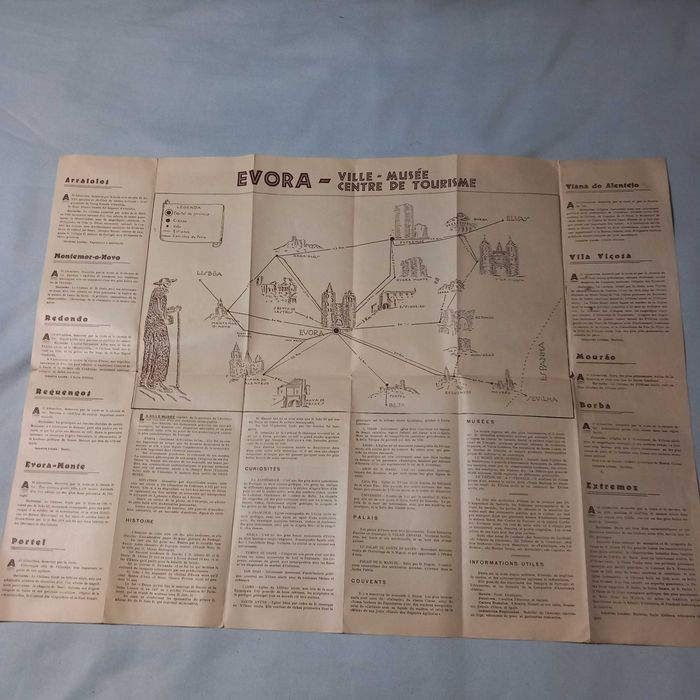 Antigo guia turístico cidade de Évora