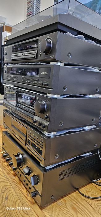 Technics-zestaw kolekcjonerski'92 wysokie modele 6 el. z gramofonem-idealny stan