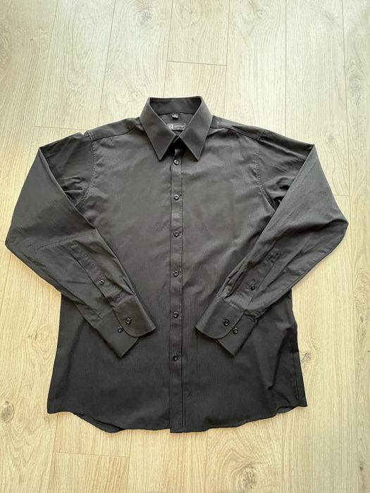 Koszula długi rękaw Recman, czarna.