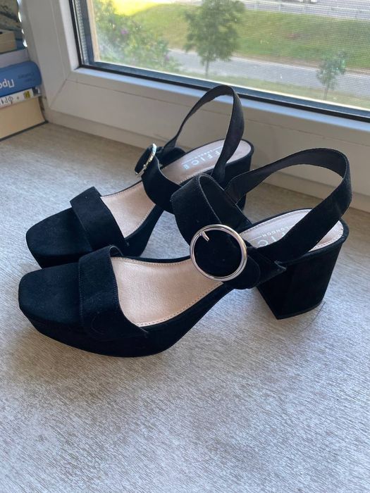 Босоніжки ОFFICE London, чорні, 25,5 см