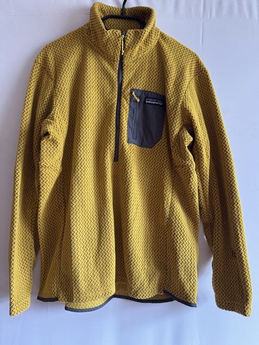 Bluza polarowa Patagonia R1 Pullover – żółta – rozmiar L | Nowa z metkami