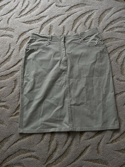 Spódnica mini khaki bardzo jasny zielony 44