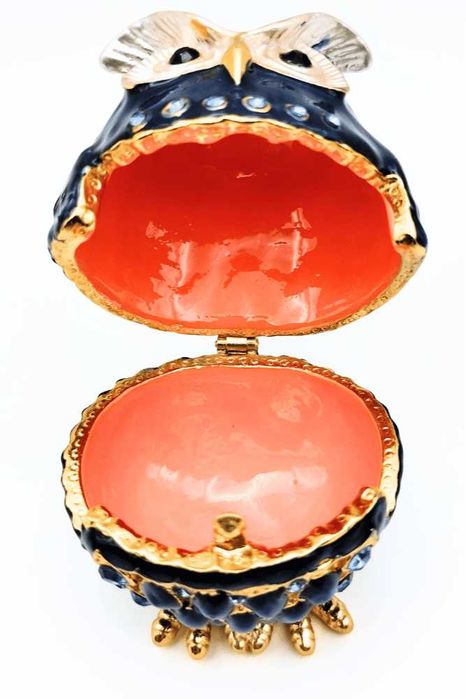 Szkatułka granatowa sowa