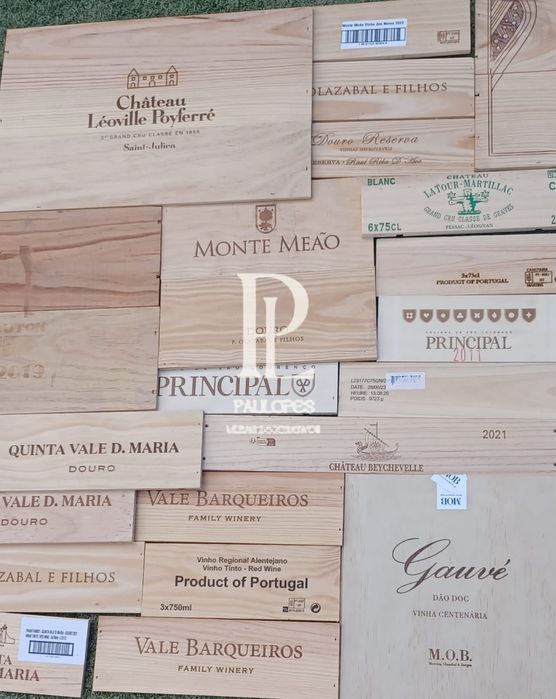 Caixas madeira de vinho