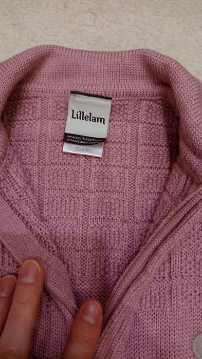 Śliczny kombinezon wełniany, Merino Wool wełna Lillelam 80