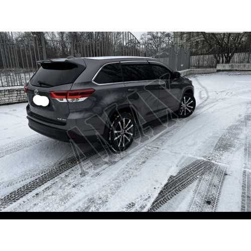 Дефлекторы дверей (ветровики) с хромовым кантом Toyota Highlander 2014
