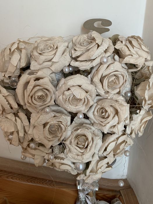 Ozdoby na ślub wesele serce z róż