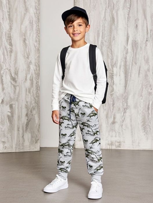 Дитячі теплі спортивні штани з Діно H&M 122-128 для хлопчика