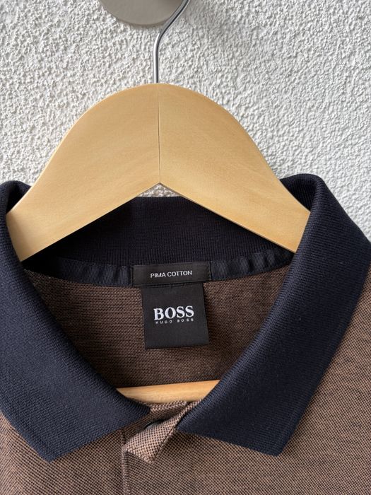 Поло hugo boss brown