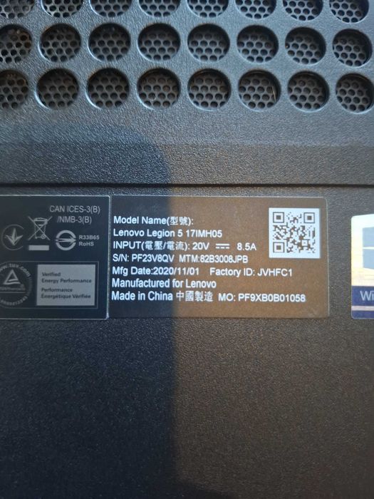 Lenovo Legion 5 17IMH05H