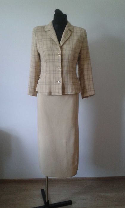 M/L 38/40 Marynarka spódnica komplet damski Żakiet Garnitur