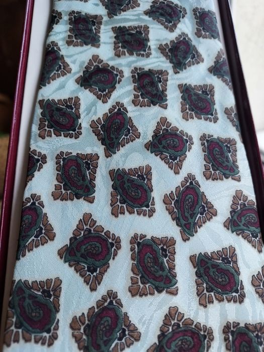 Krawat nowy turkusowy miętowym