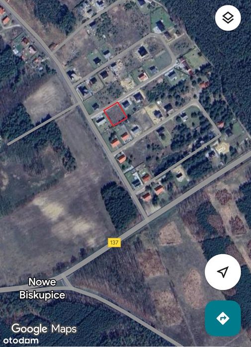 Działka budowlana 1359 m² – Nowe Biskupice, MPZP