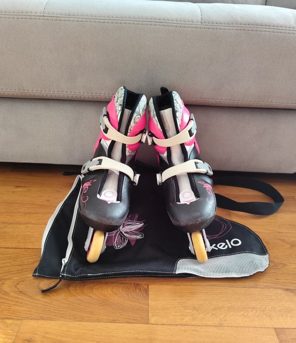Patins em linha OXELO criança com saco. (Tam: 34 ao 36)