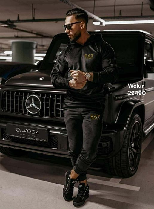 Arm_ani dresy męskie welurowe S M L