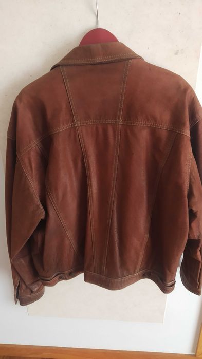 Casaco de pele castanho