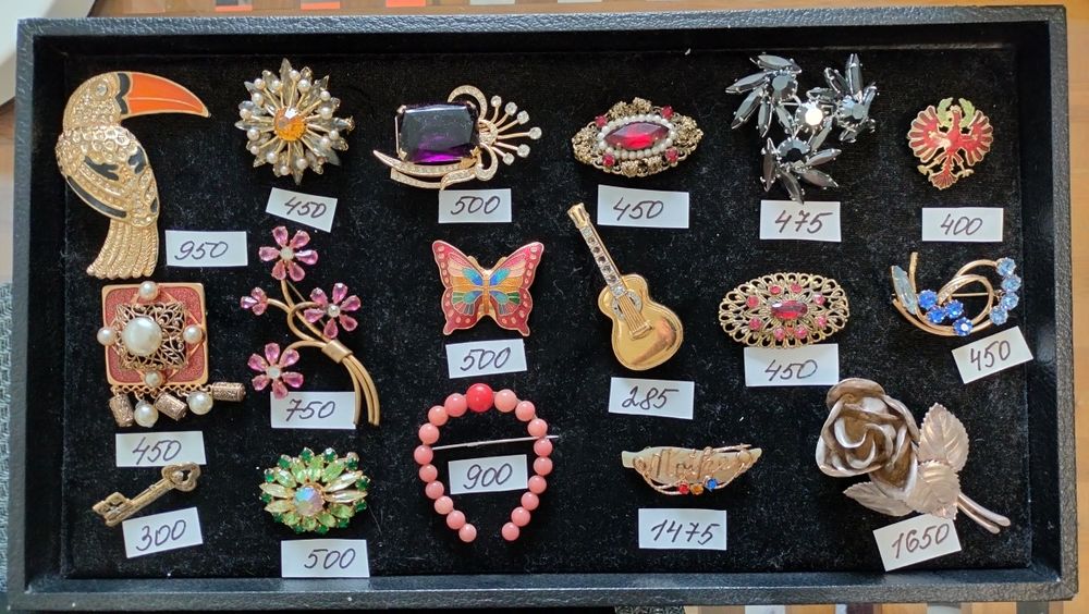 Броши винтажные. Много. Чехословакия.