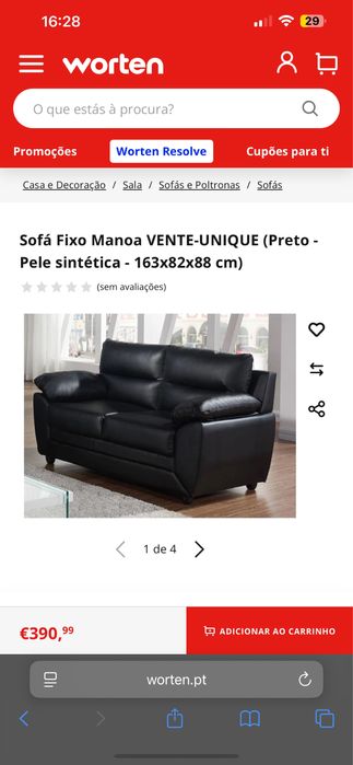 Sofá como NOVO, 2 meses de uso, sem defeito