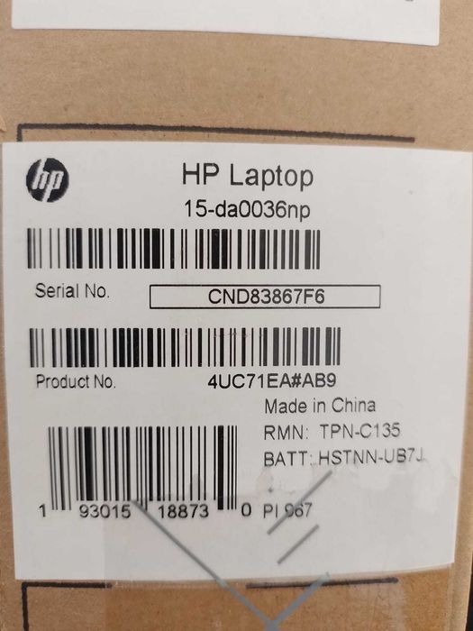 computador portátil hp 15-da0036np