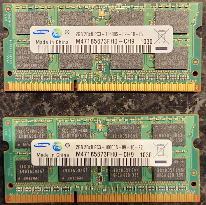 4GB RAM DDR2 PC3 Samsung for Laptops64585765491586120