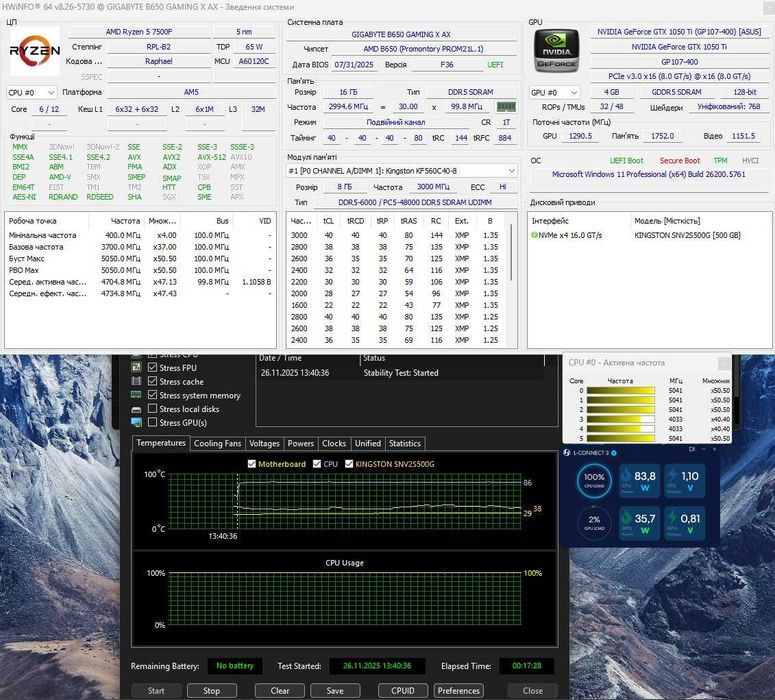 Материнська плата Gigabyte B650 Gaming X AX (AM5) 7-8-9 Покоління AMD