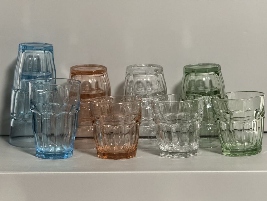 Набір склянок Bormioli Rocco Rock Bar ice/mint/peach/clear. 270/370ml