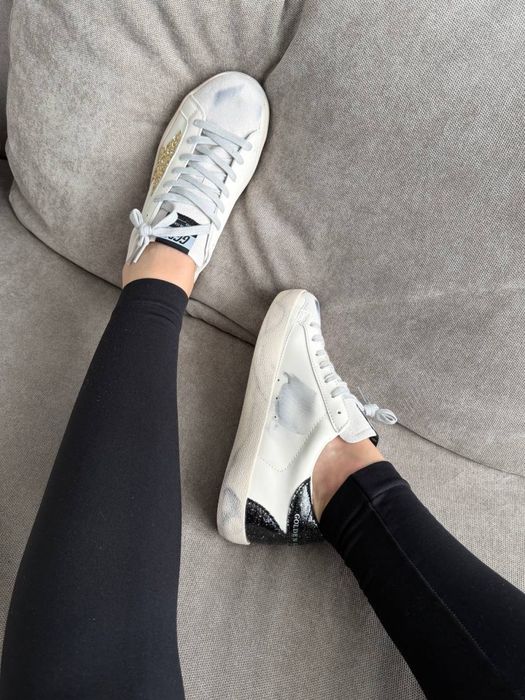 Golden Goose White Gold Black Оригинал Кроссовки Женские Белые Кожаные Premium Luxury Casual Новые Размеры 36-40