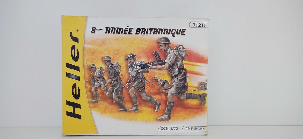Żołnierzyki Heller 71211, 8eme armia brytyjska 1/72 49 szt. Żołnierze