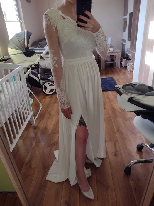 Sukienka biała długa