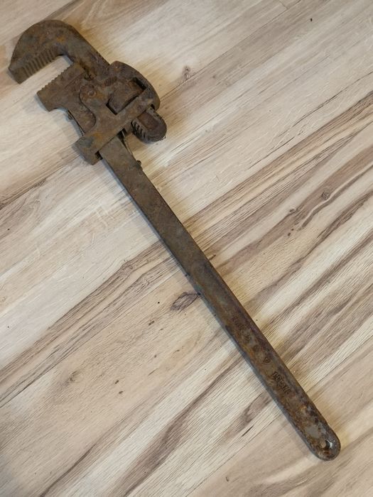 Stary Duży Klucz Hydrauliczny Żaba Nastawny Żabka RWUe 75 Poland PRL