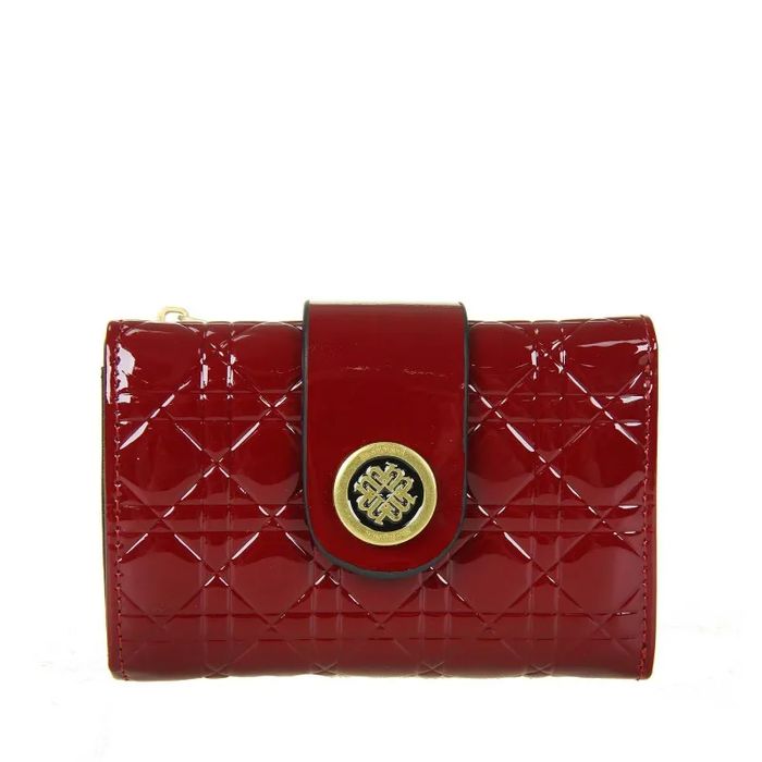 monnari portmonetka skóra naturalna czerwony