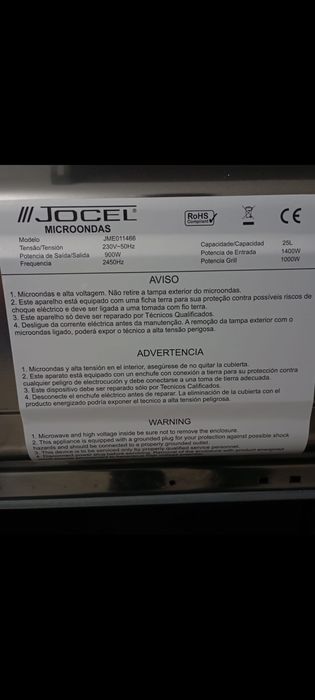 Forno microondas jocel JME011466