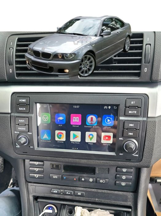 Rádio BMW E46 Android 14 com GPS (Novo)
