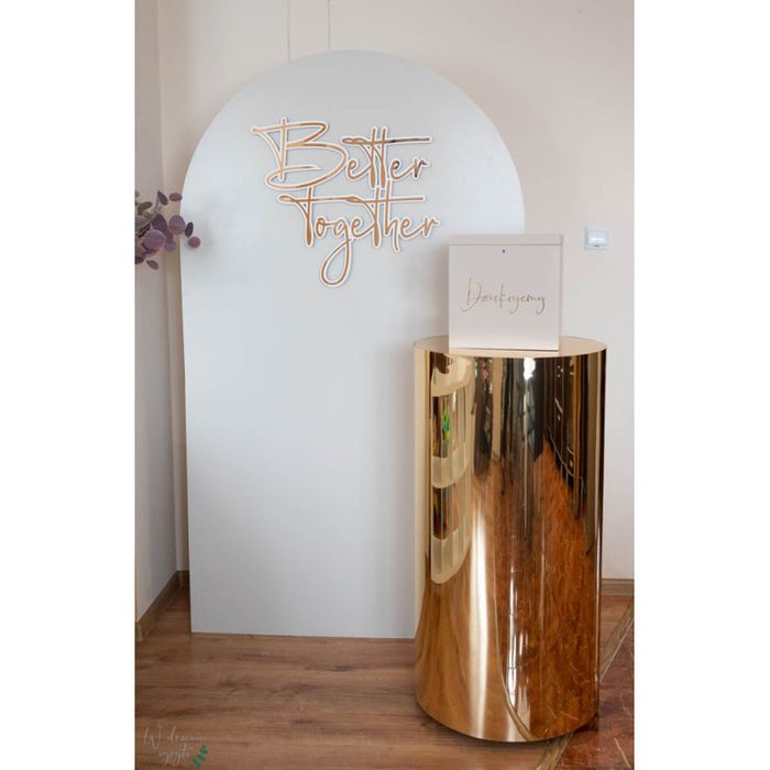 Stand stolik złoty lustzrany na tort slodki stół ślub