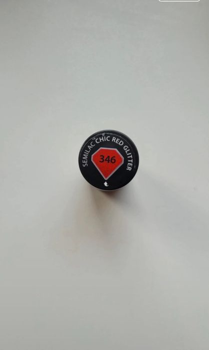 Lakier do paznokci SEMILAC czerwony CHIC RED GLITTER 346