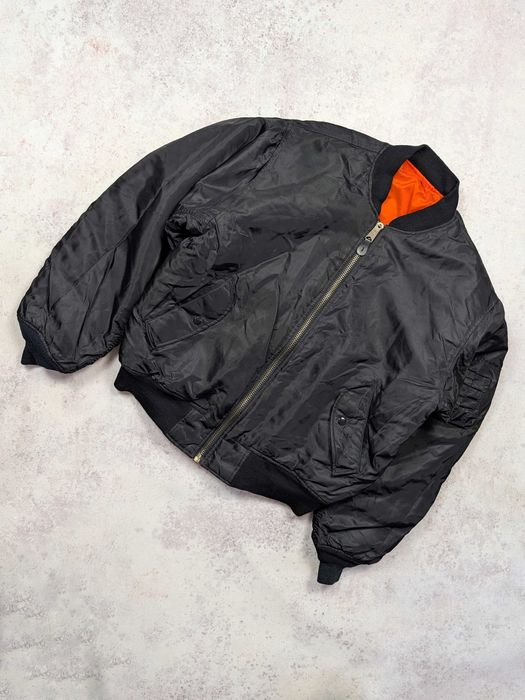 Bomberka CWU-45/P style flight jacket czarna bomberka pilotka orange lining army XL