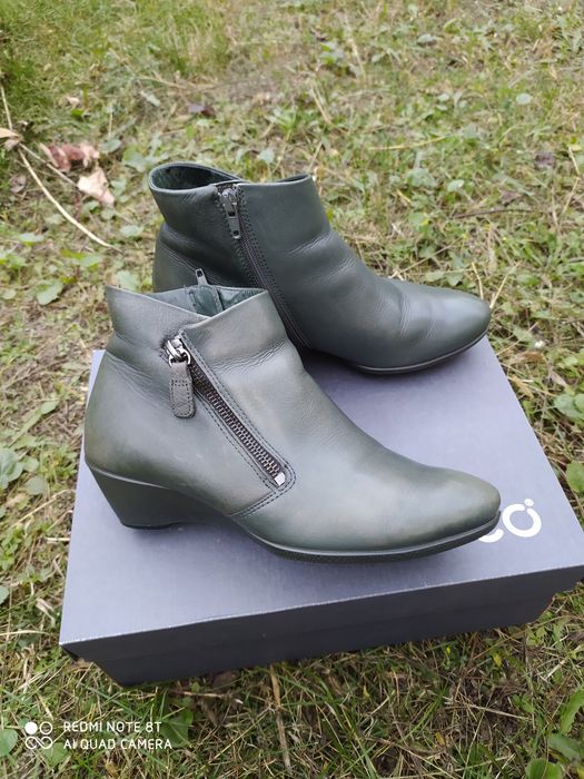 Ecco 37 ботинки демі жіночі шкіряні черевики осінні чоботи взуття ессо
