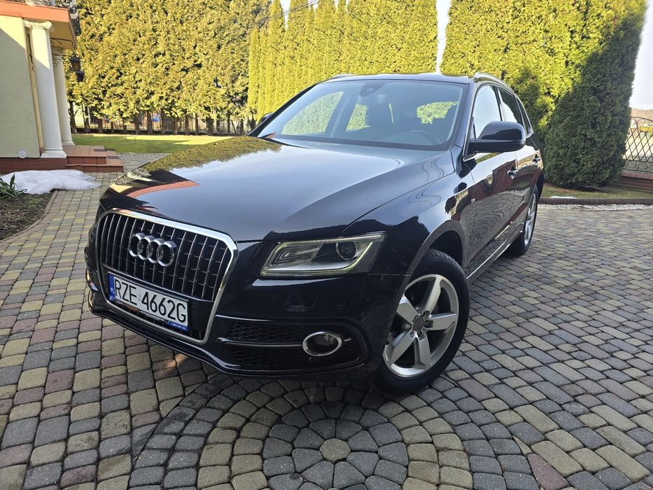 Audi Q5 S-line, z Niemiec Salon Audi, quattro, ledy, bixenon, perfekcyjna,