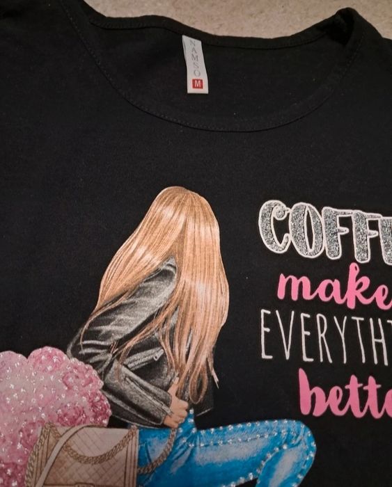 T-shirt czarny turecki nowy