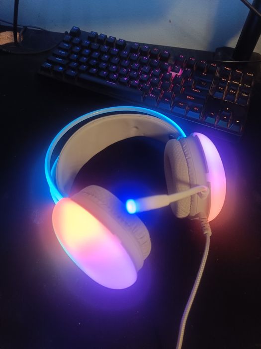 Słuchawki  RGB gamingowe z mikrofonem