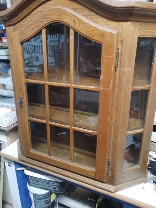 Gablota wisząca dębowa lite drewno - wysylka