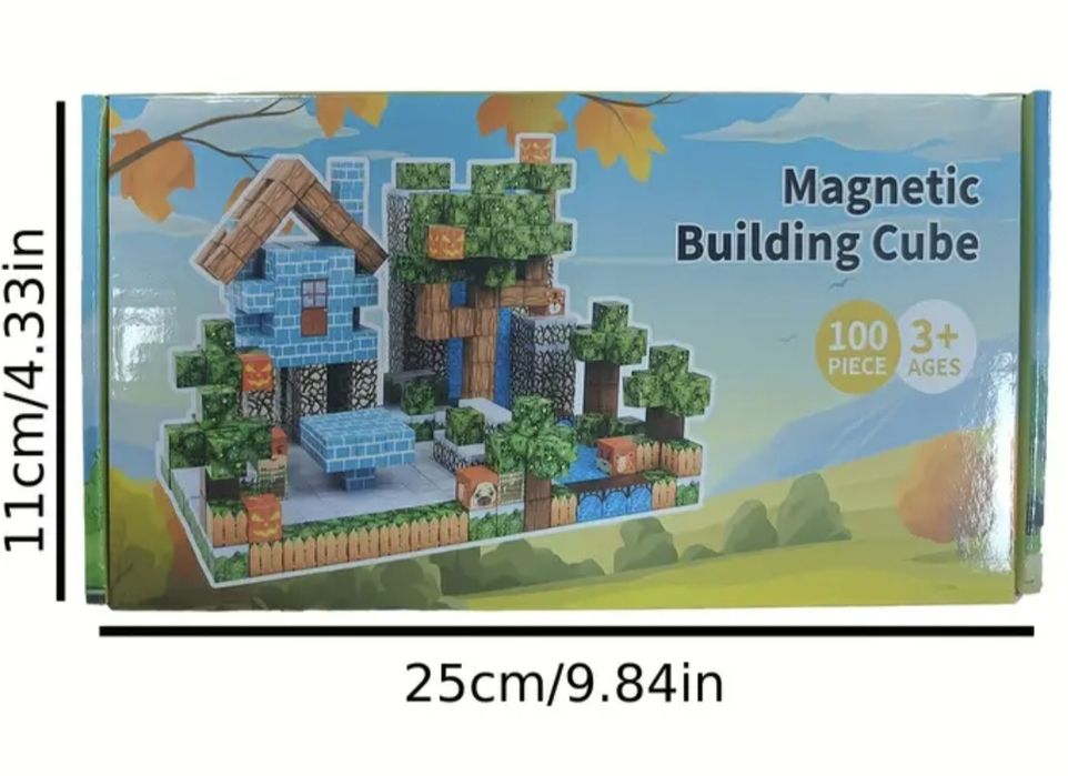 Конструктор магнитный Майнкрафт 100 блоків