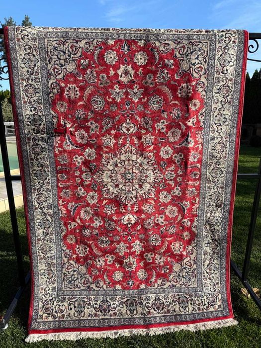 Kaszmirowy r.tkany dywan perski Indo Keschan 225x145 galeria 12 tys