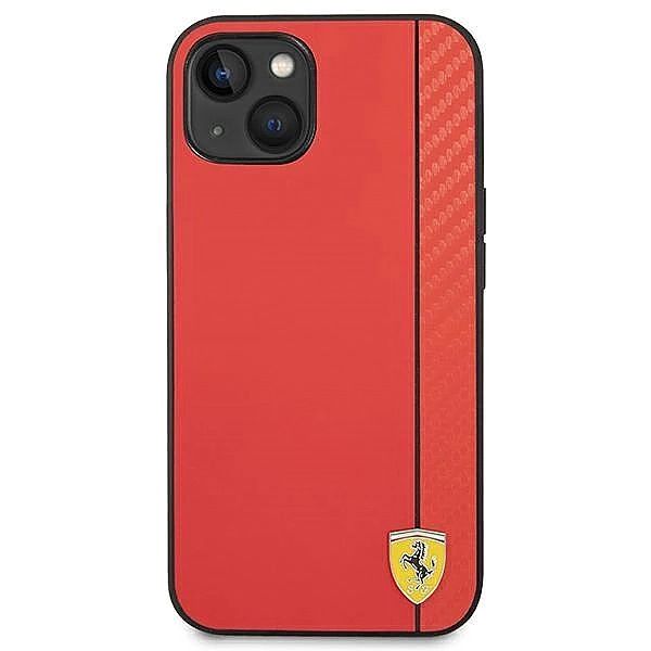 Etui Ferrari Carbon na iPhone 14 Plus - czerwone